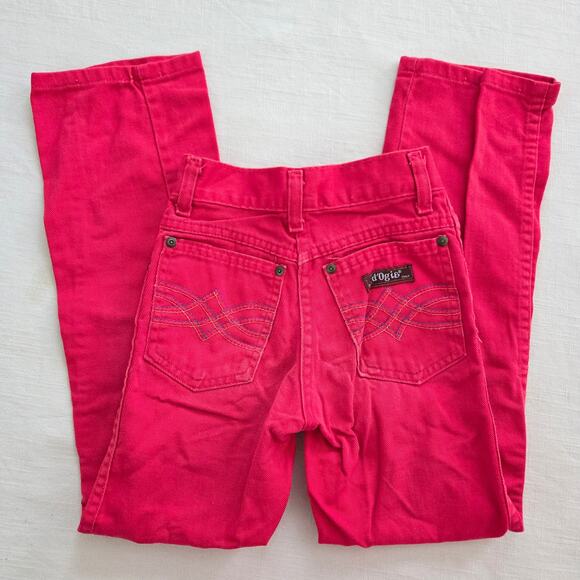 Vintage D'Ogie Red Jeans kids 7/8 - Picture 1 of 6